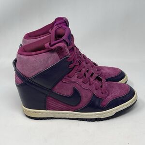Nike Sky Hi Hidden Wedge Shoes Womens 7.5 Magenta Purple Dynasty Leather